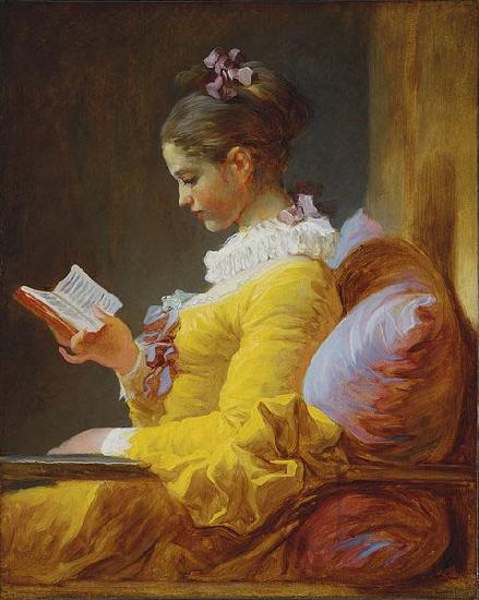Jean-Honore Fragonard A Young Girl Reading Sweden oil painting art